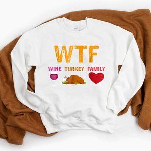 Wine Turkey Family Sweatshirt